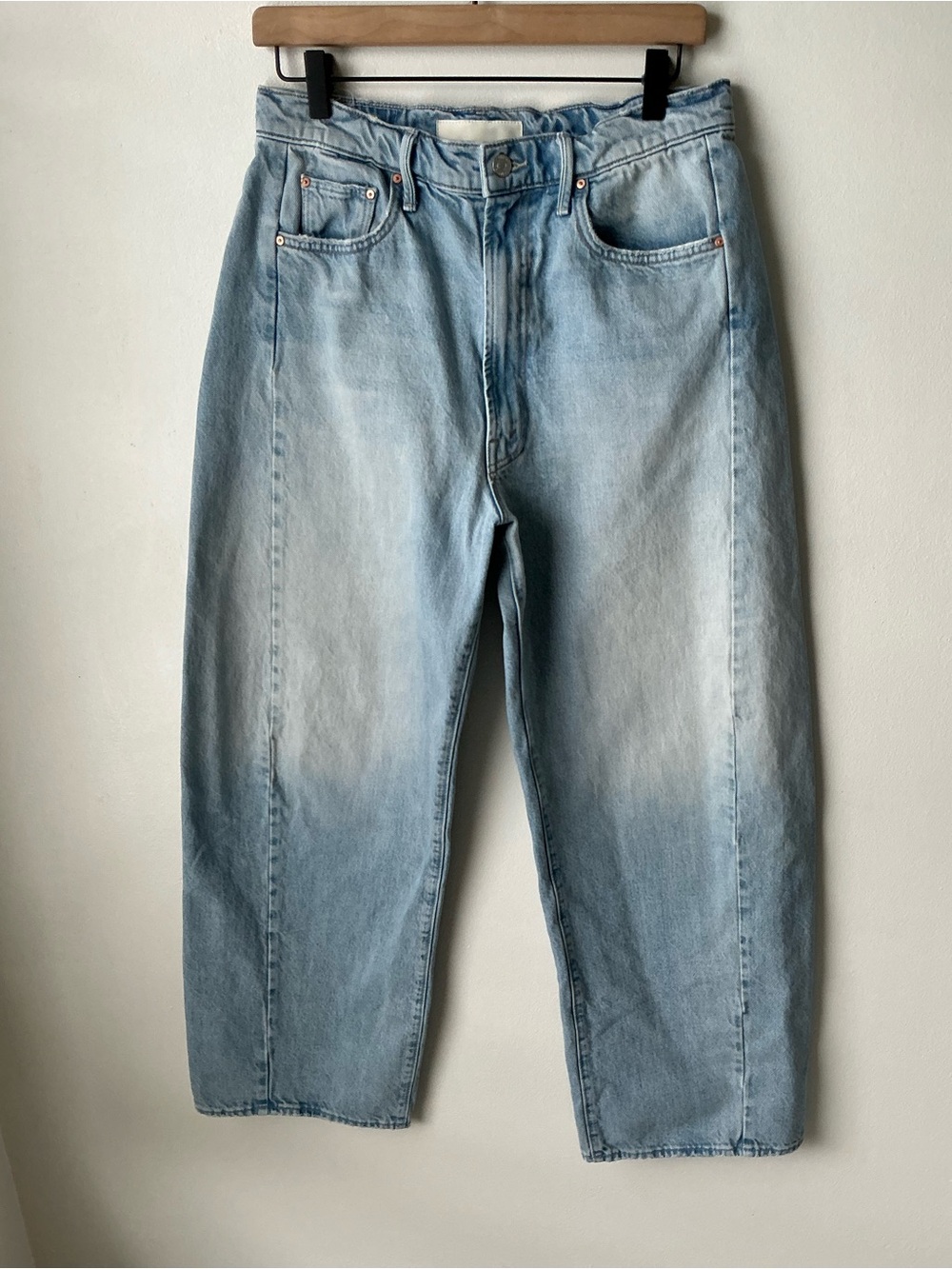 MOTHER SUPERIOR Jeans Full-Pipe Flood Back Pedal Blue Size 28 - Picture 3 of 14